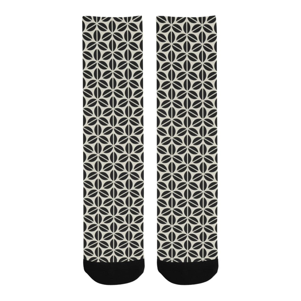 Coffee bean abstract modern pattern Crew Socks