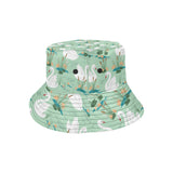 White swan lake pattern Unisex Bucket Hat