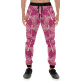 Beautiful dragonfly pink background Unisex Casual Sweatpants