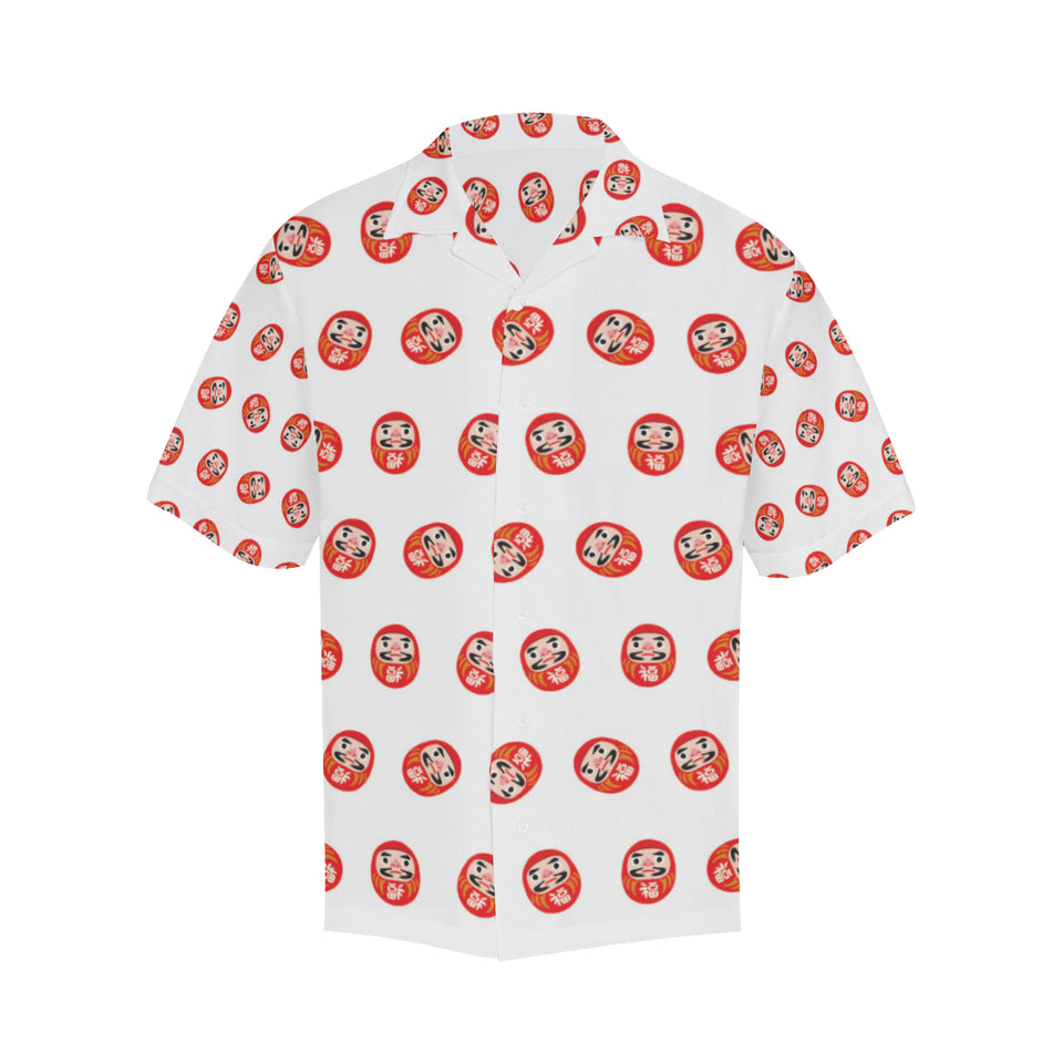 Daruma japanese wooden doll pattern Men's All Over Print Hawaiian Shirt