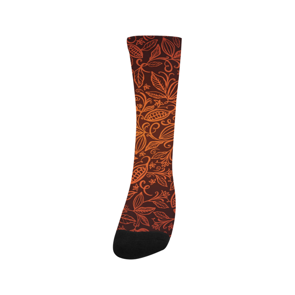 cacao beans tribal polynesian pattern Crew Socks