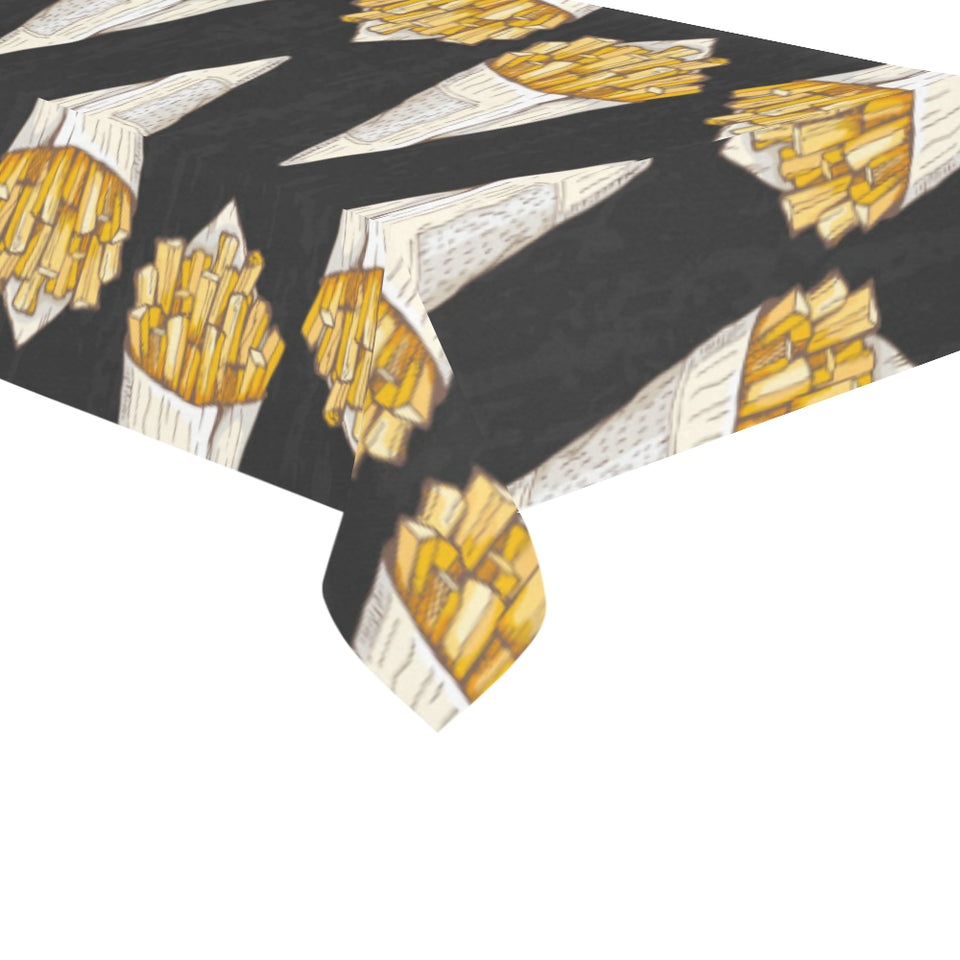 French fries dark background Tablecloth
