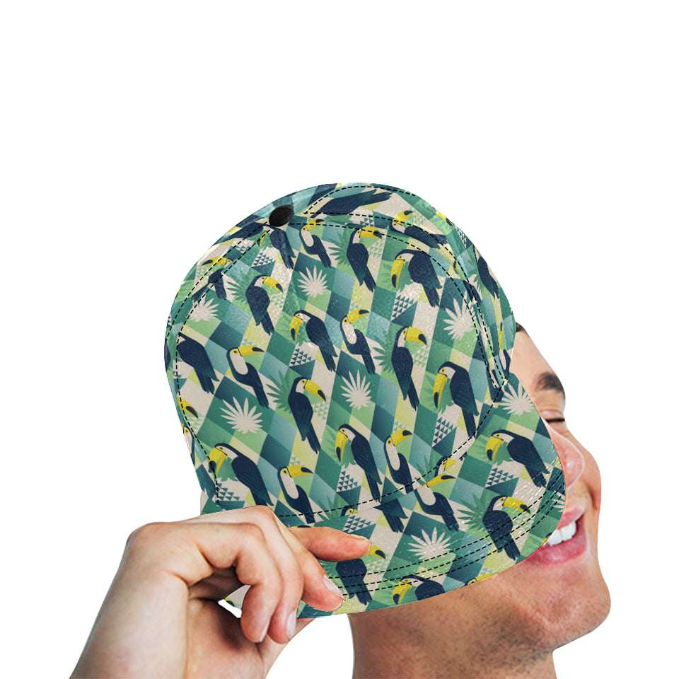 Toucan tropical leaves design pattern All Over Print Snapback Cap