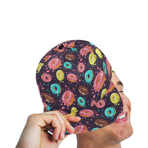 Colorful donut glaze pattern All Over Print Snapback Cap