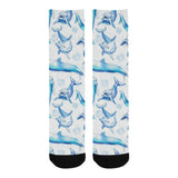 Watercolor dolphin pattern Crew Socks