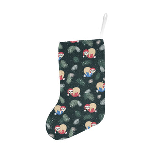 Cute sloths sleeping christmas ball santa hat patt Christmas Stocking