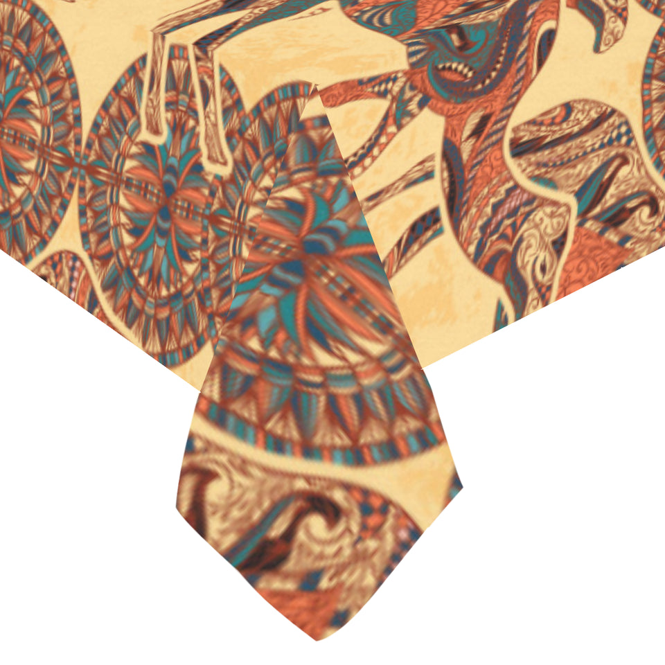 Camel polynesian tribal design pattern Tablecloth