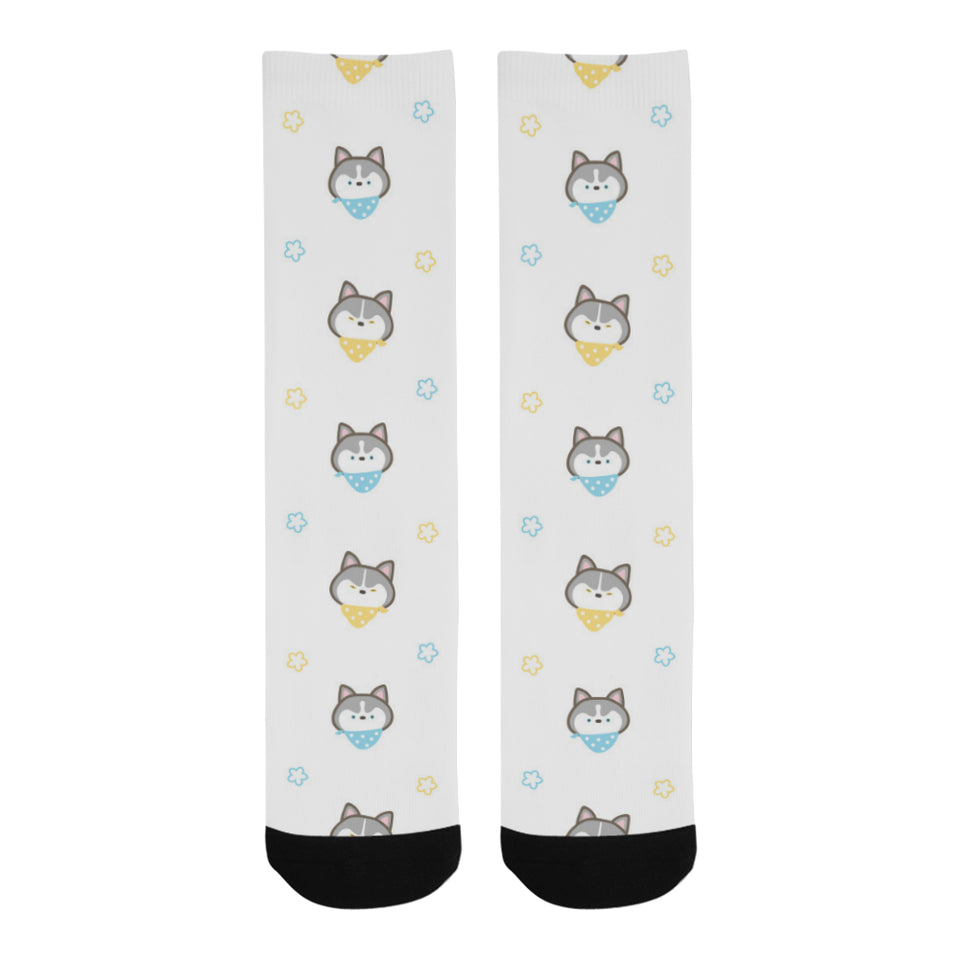 Cute Siberian Husky pattern Crew Socks