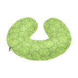 Slices of Lime pattern U-Shaped Travel Neck Pillow