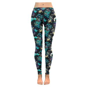 Dragon sea wave pattern Women's Legging Fulfilled In US