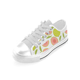 Guava pattern Men's Low Top Shoes White