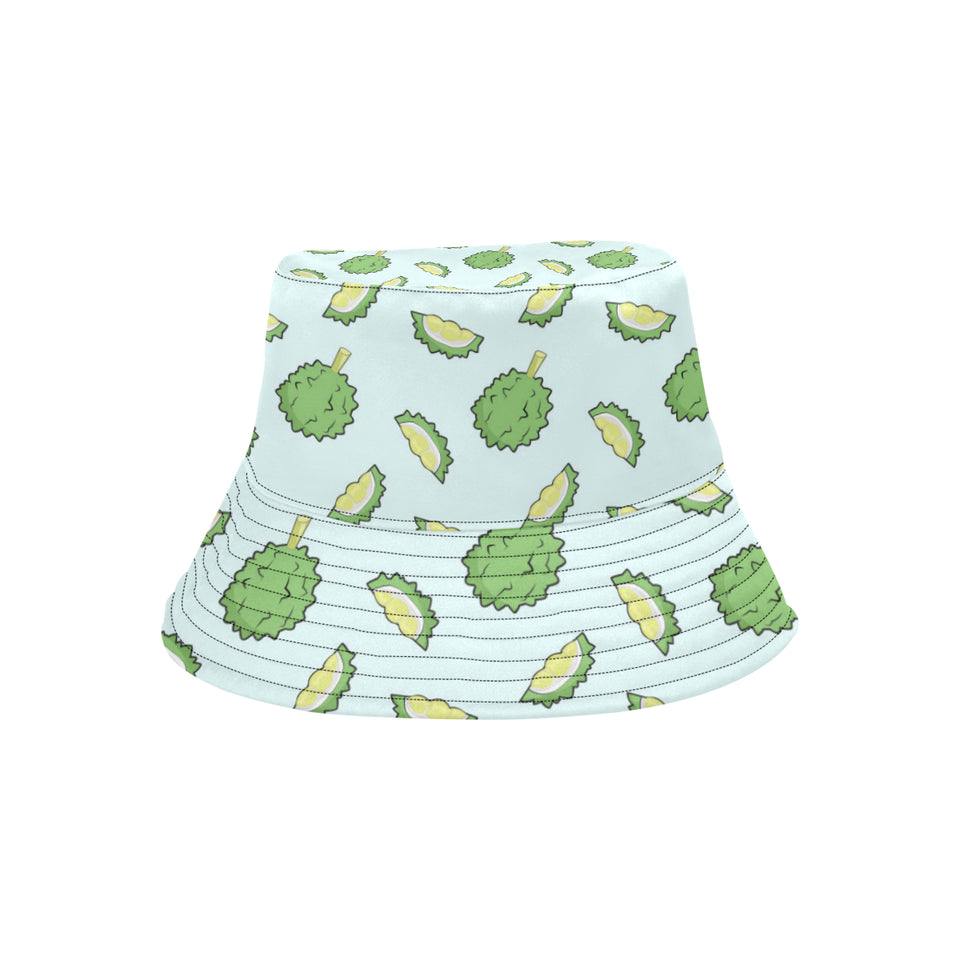 Durian pattern blue background Unisex Bucket Hat