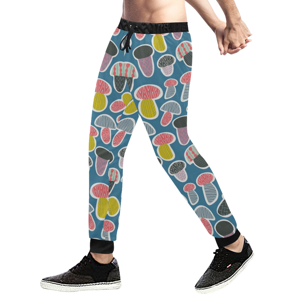 Colorful mushroom design pattern Unisex Casual Sweatpants