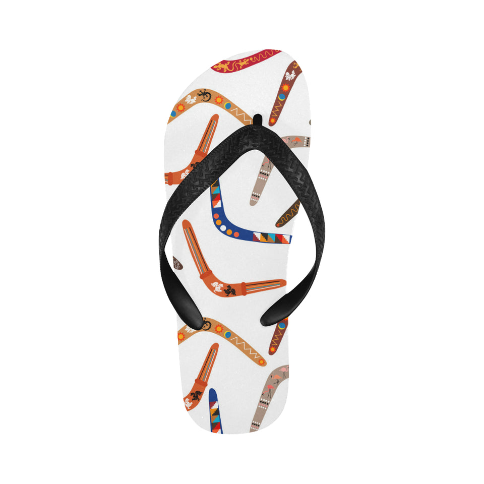 Boomerang Australian aboriginal ornament pattern Unisex Flip Flops