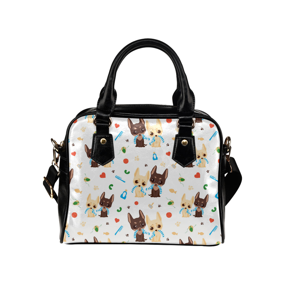 Cute Chihuahua dog pattern Shoulder Handbag