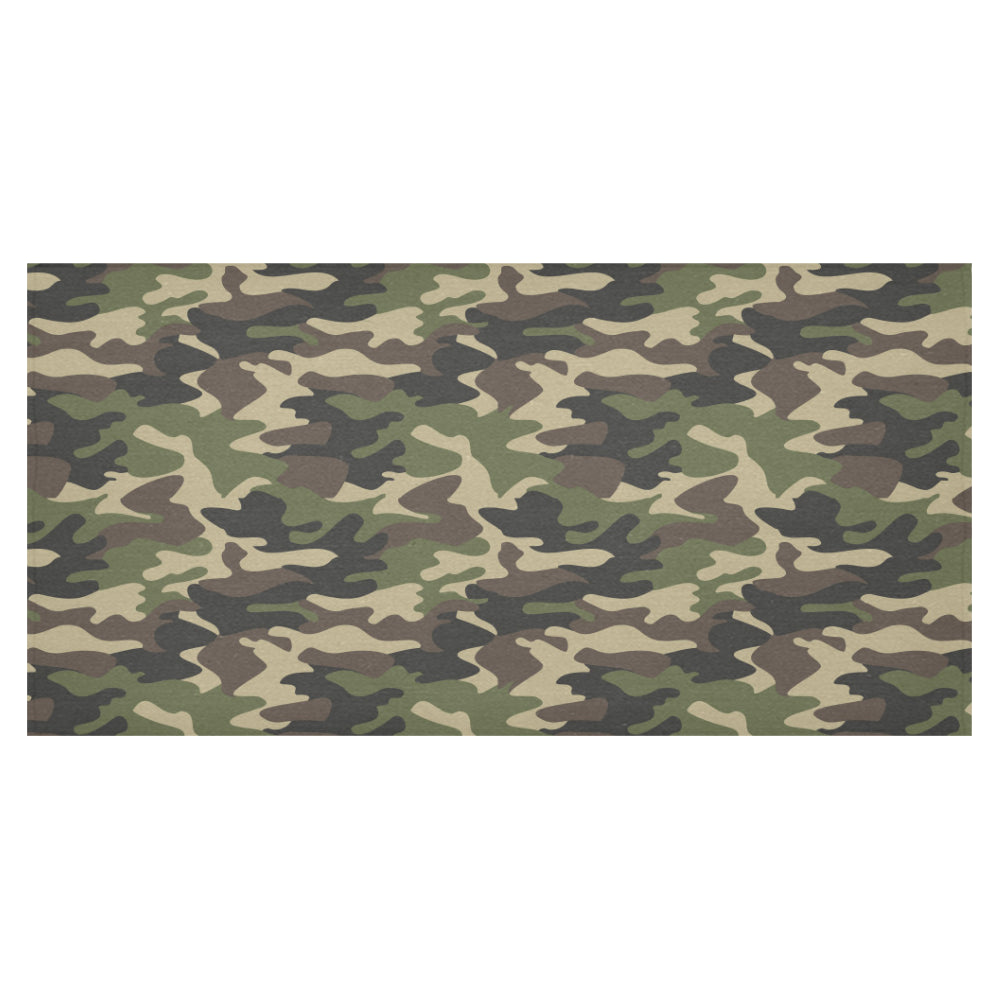 Dark Green camouflage pattern Tablecloth