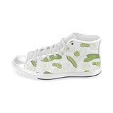 Cucumber sketch pattern Men's High Top Canvas Shoes White