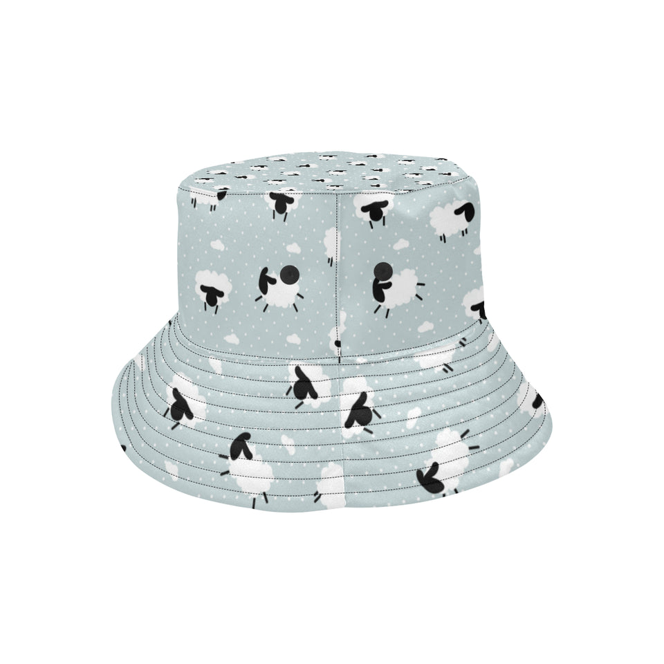 Sheep polka dot cloud pattern Unisex Bucket Hat