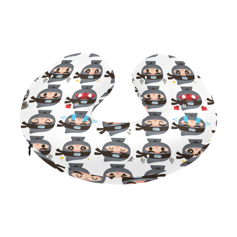 Cute ninja design pattern U-Shaped Travel Neck Pillow