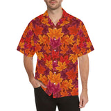 Autumn maple leaf pattern Men's All Over Print Hawaiian Shirt