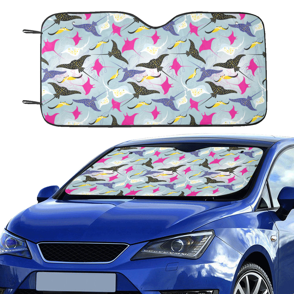 Stingray Pattern Print Design 01 Car Sun Shade