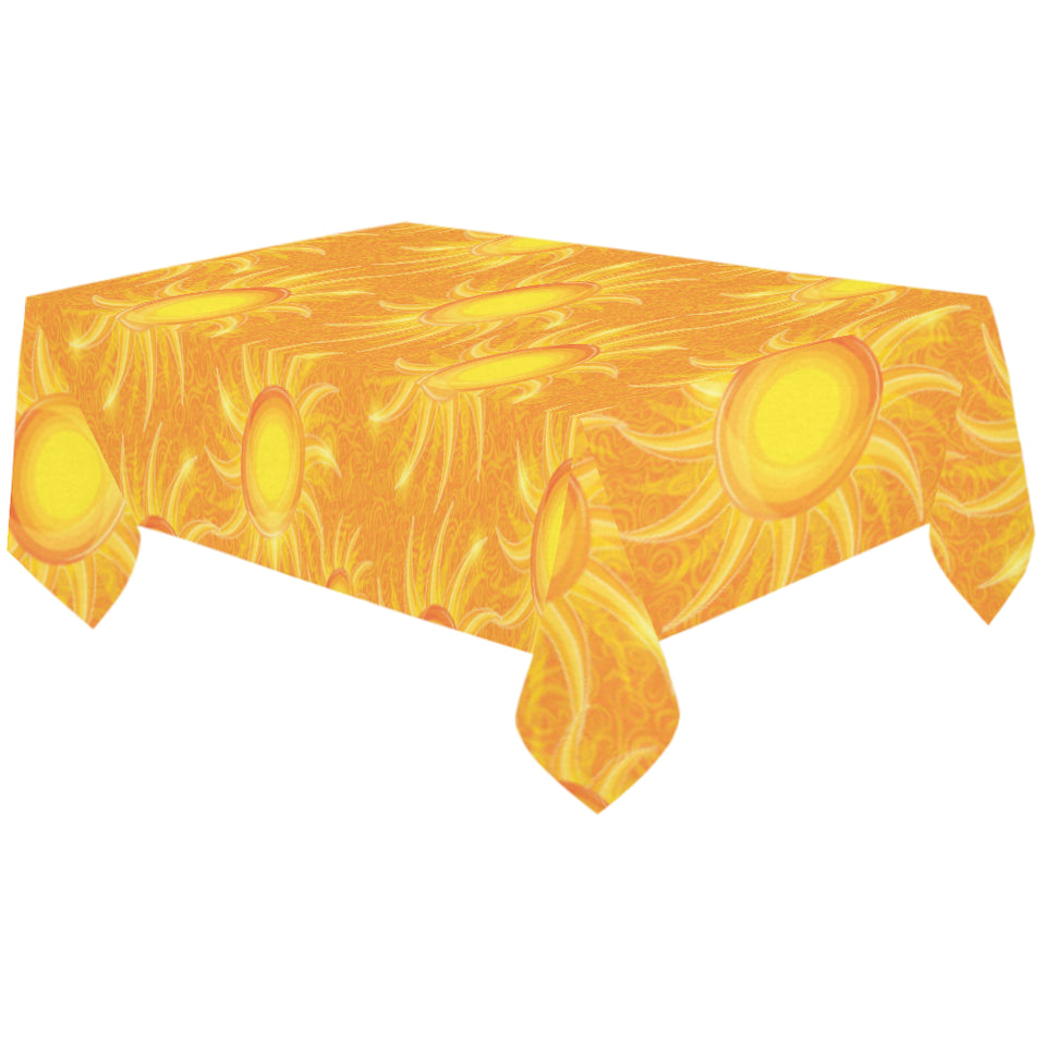 Sun orange background Tablecloth