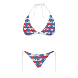 American football ball star stripes pattern Sexy Bikinis Two-Piece Swimsuits