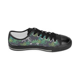 white bengal tigers tropical plant Kids' Boys' Girls' Low Top Canvas Shoes Black