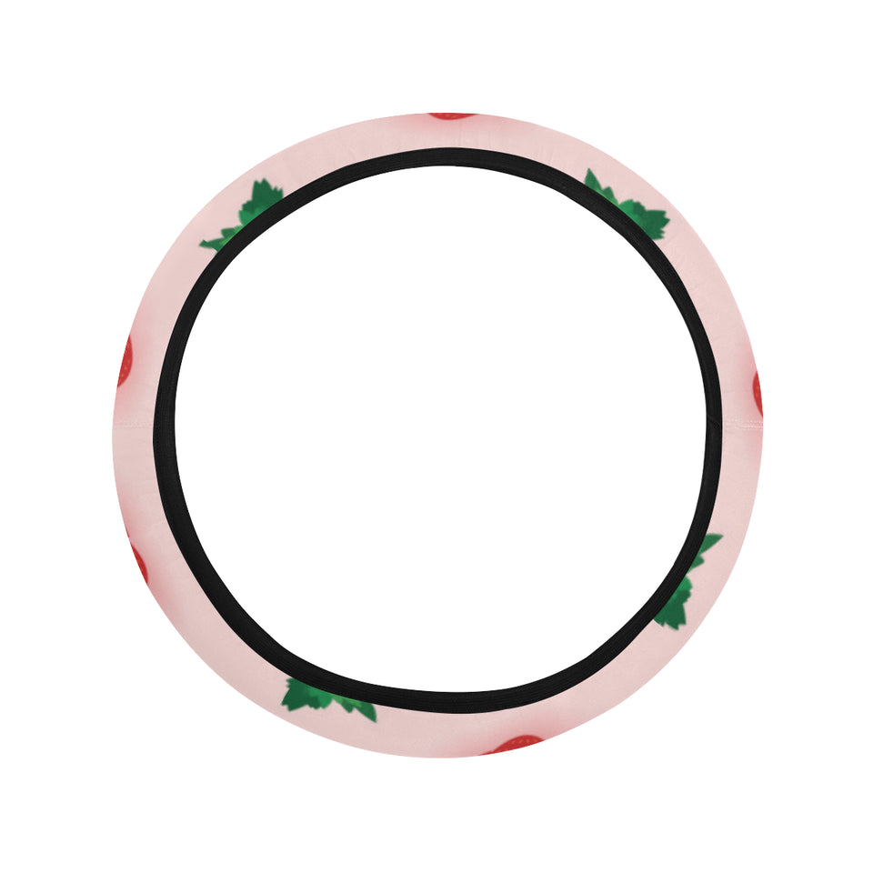 Strawberry beautiful pattern Car Steering Wheel Cover