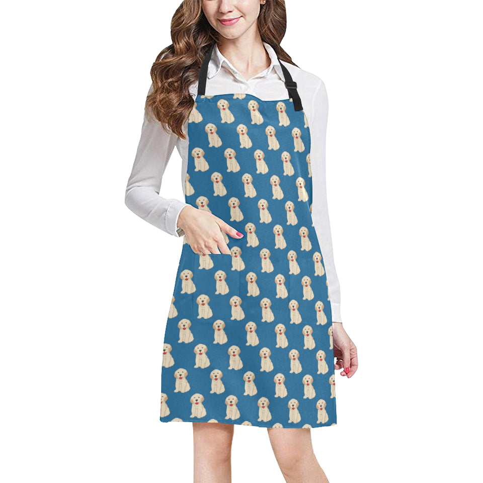 Golden Retriever Pattern Print Design 03 All Over Print Adjustable Apron