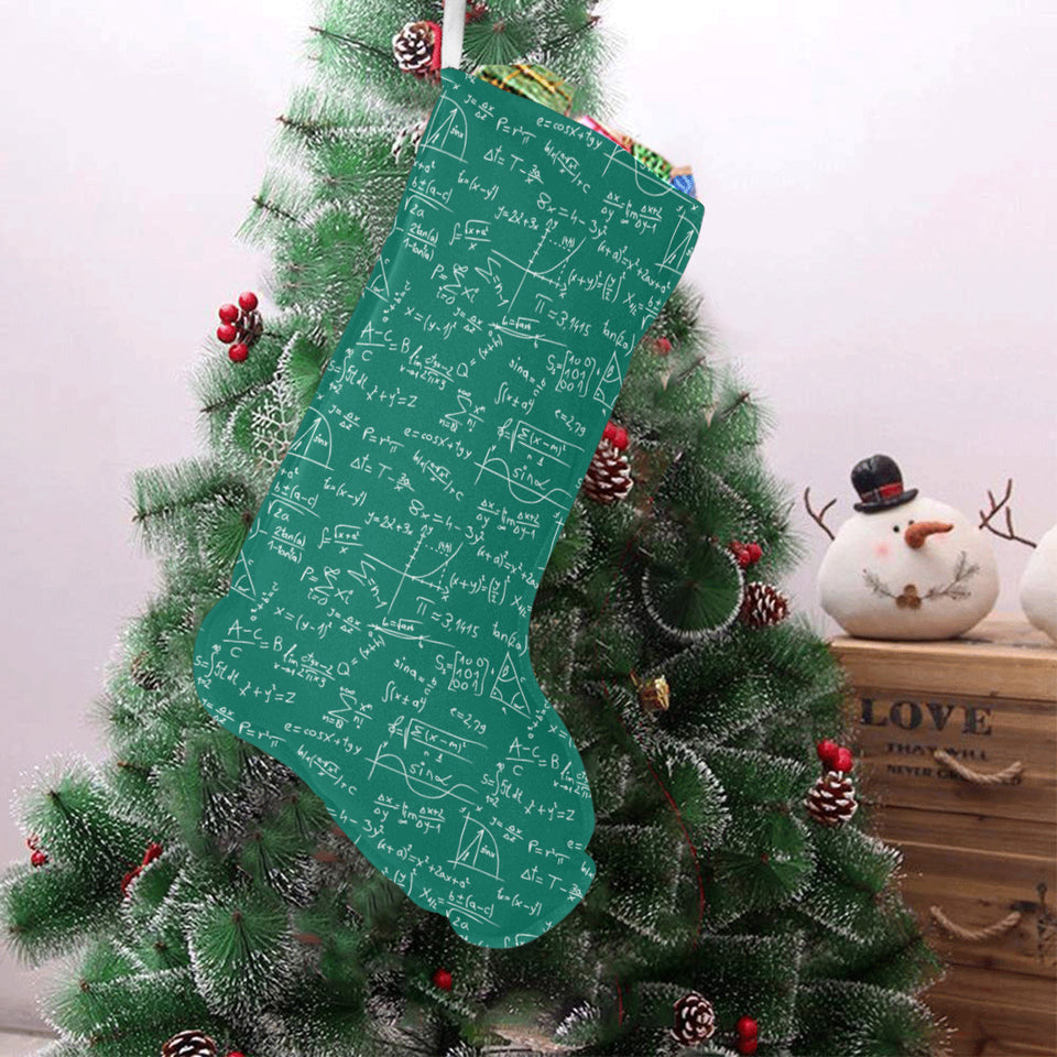 Math Pattern Print Design 01 Christmas Stocking