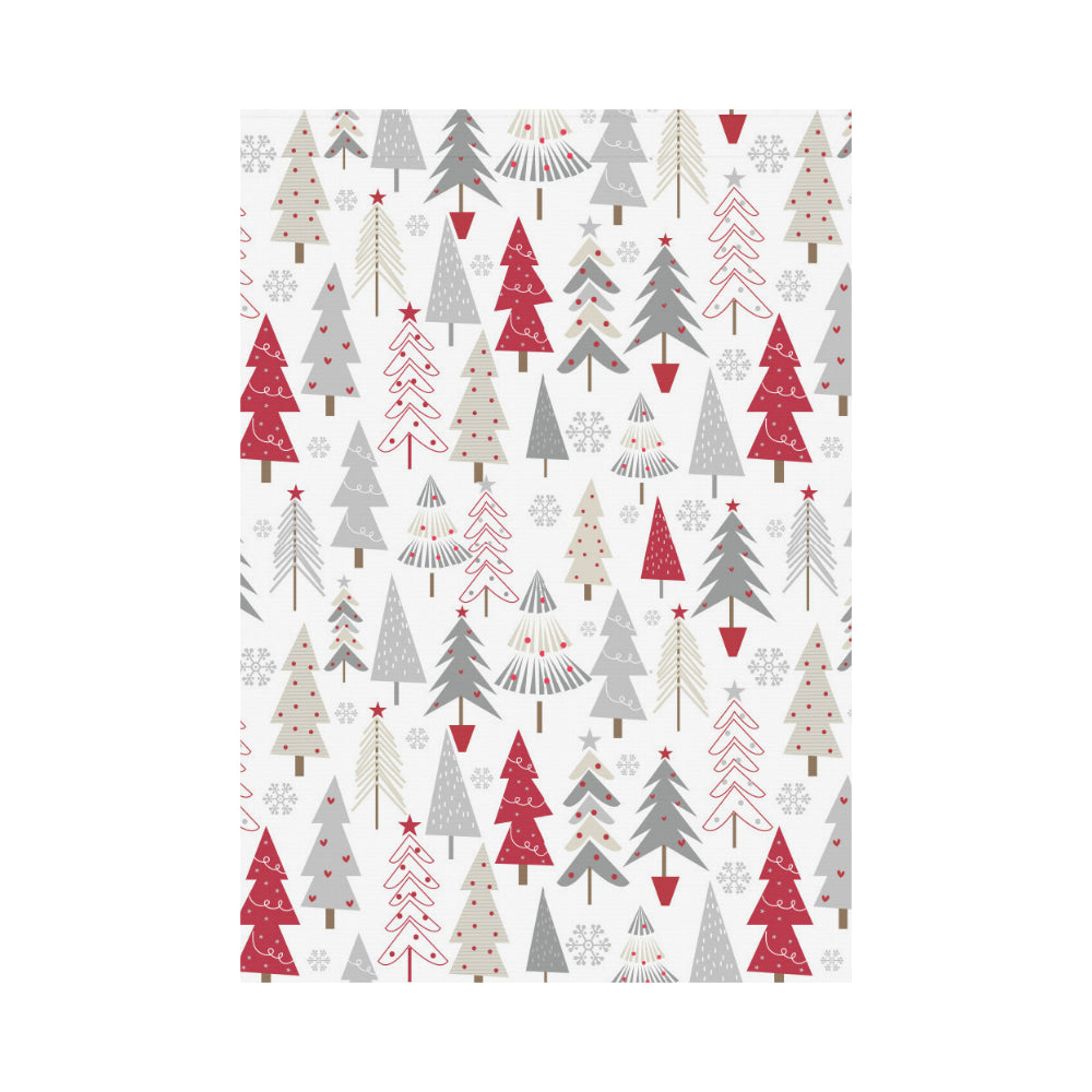 Cute Christmas tree pattern House Flag Garden Flag