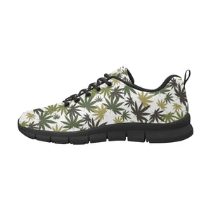 Canabis Marijuana Weed Pattern Print Design 05 Men's Breathable Sneakers ( Model 055)