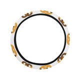 Pretzels Pattern Print Design 02 Car Steering Wheel Cover