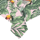 Toucan tropical green jungle palm pattern Tablecloth