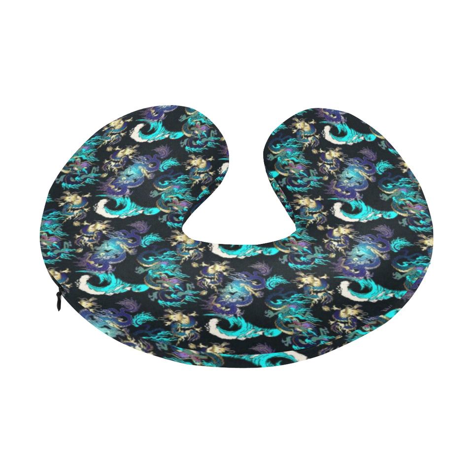 Dragon sea wave pattern U-Shaped Travel Neck Pillow