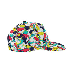 watercolor bowling ball pins All Over Print Snapback Cap