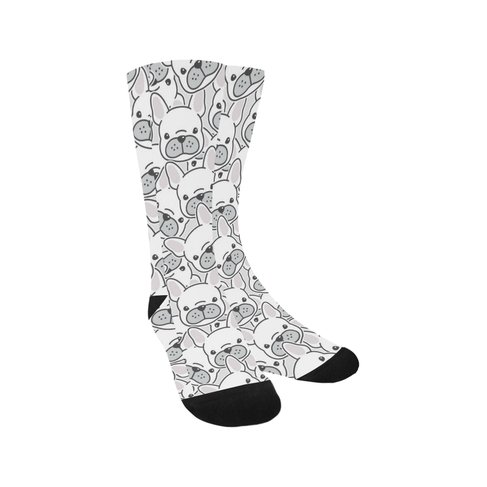 Cute french bulldog head pattern Crew Socks