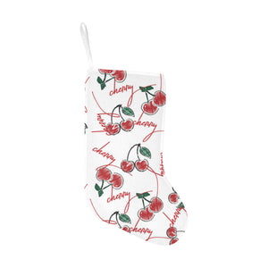 Hand drawn cherry pattern Christmas Stocking