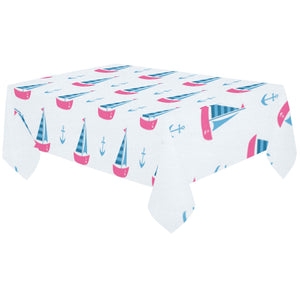 Sailboat anchor pattern Tablecloth