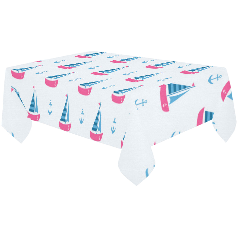 Sailboat anchor pattern Tablecloth