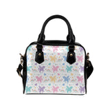 colorful unicorn rainbow heart pattern Shoulder Handbag