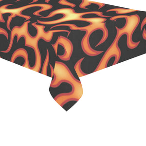 Fire flame dark pattern Tablecloth