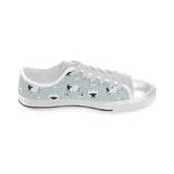 Sheep polka dot cloud pattern Men's Low Top Shoes White