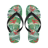 heliconia palm and monstera  leaves pattern Unisex Flip Flops