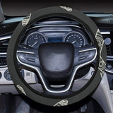 Hand drawn boomerang Australian aboriginal ornamen Car Steering Wheel Cover