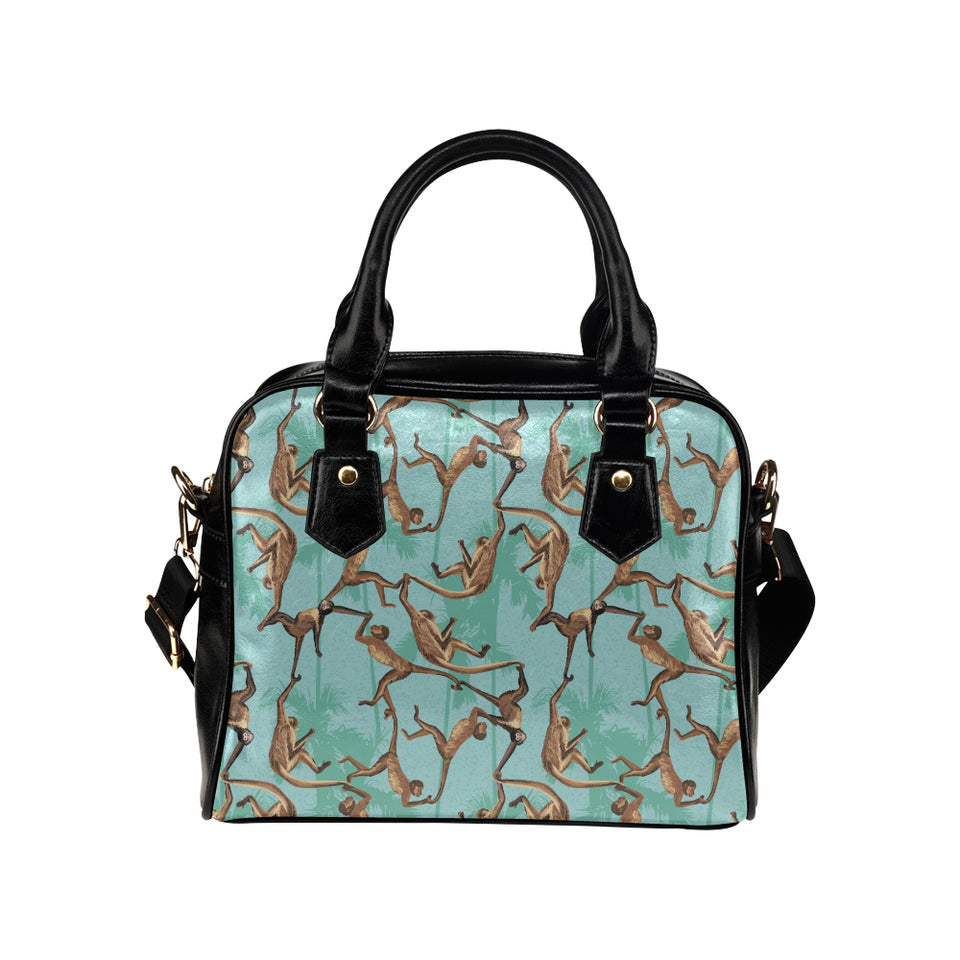 Monkey Palm tree background Shoulder Handbag
