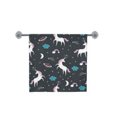 unicorn rainbows moon clound star pattern Bath Towel