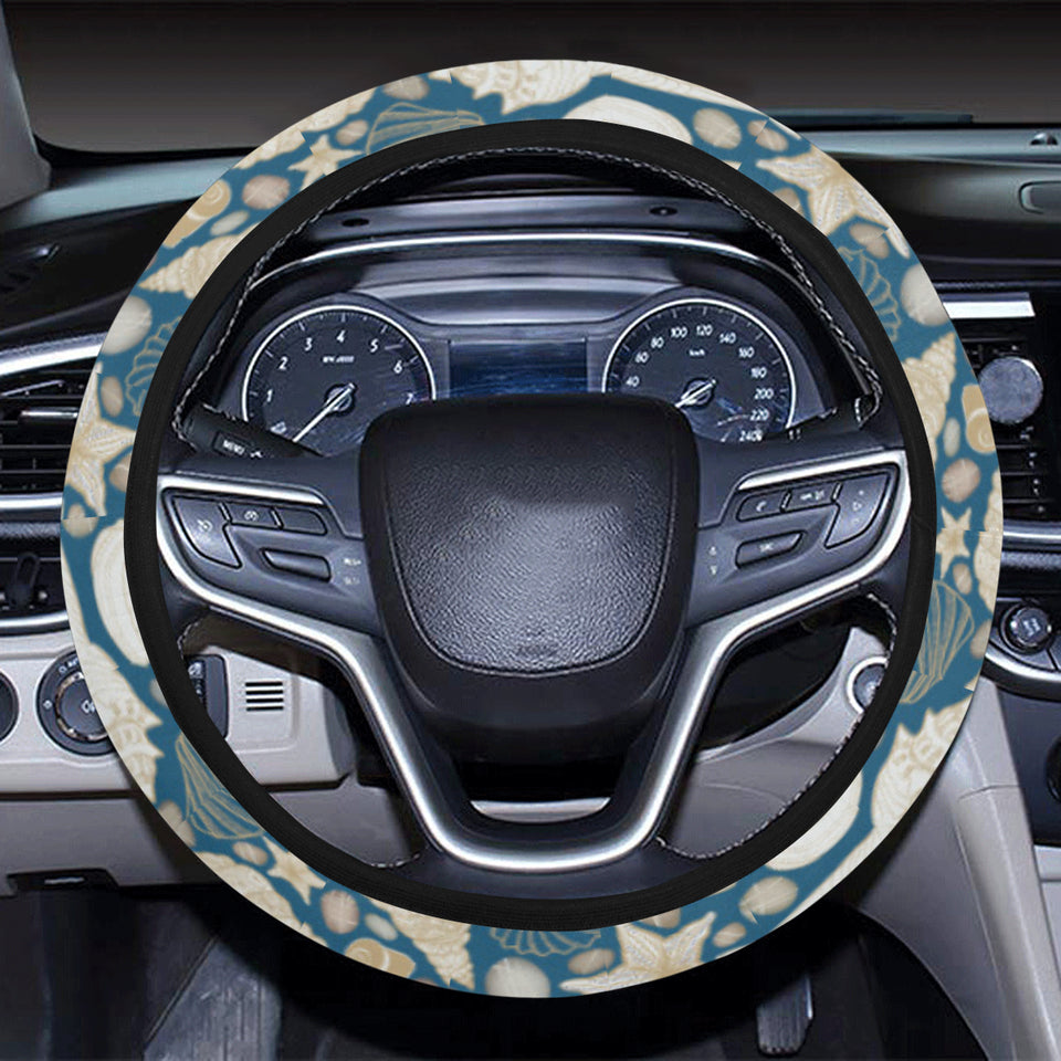 Sea turtle Polynesian Tribal design pattern Car Steering Wheel Cover