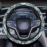 Sea turtle Polynesian Tribal design pattern Car Steering Wheel Cover